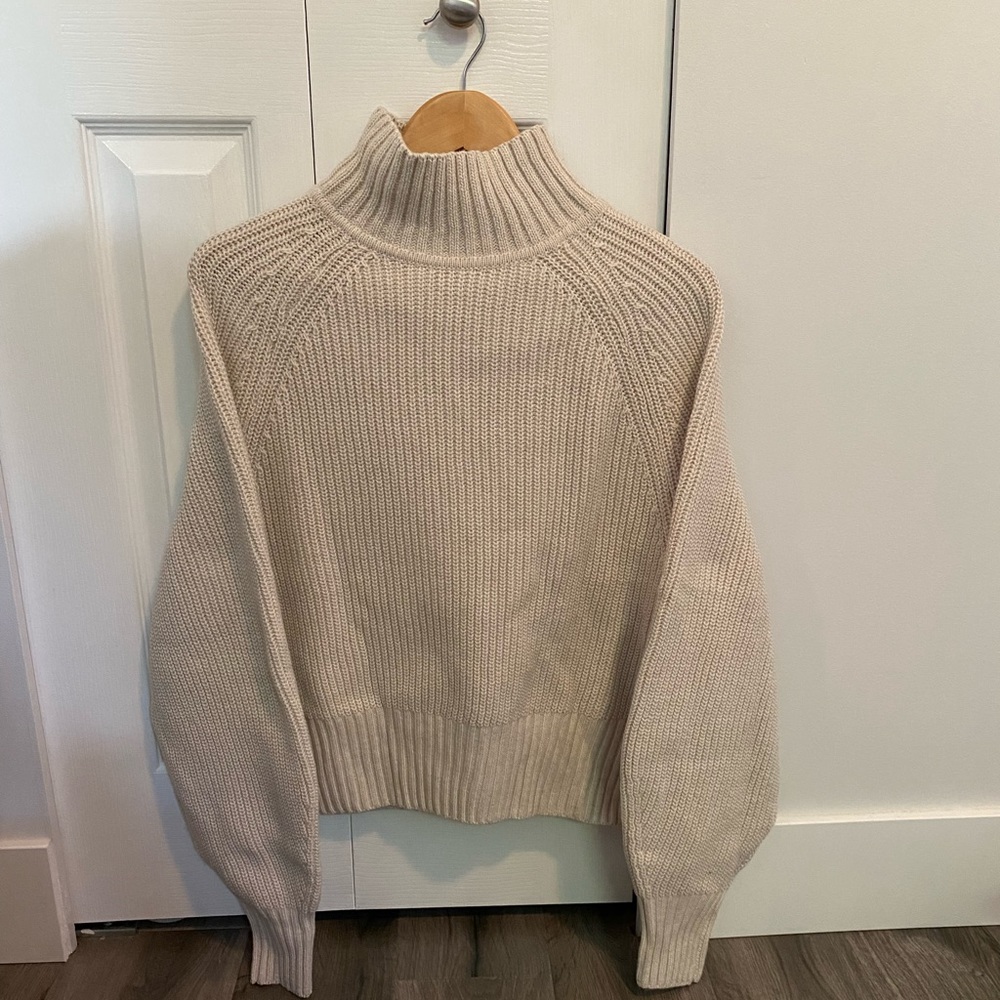 Mock-Neck Knit Sweater